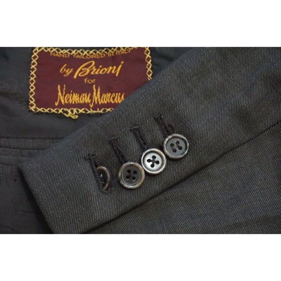 Brioni Nomentano Brown 100% Wool Sport Coat Jacket Sz 44L